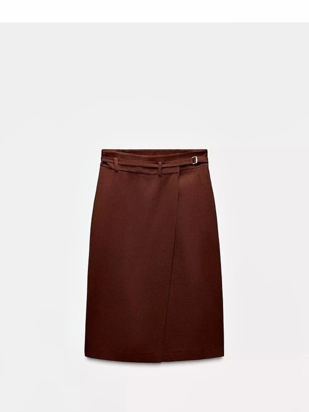 Zara Slits Midi Skirt ZW Collection Brown